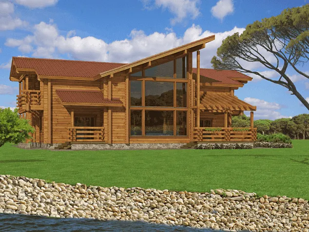 Ривер хаус - бревенчатый дом