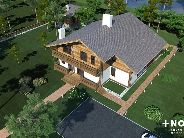 Проект фахверкового дома 5053