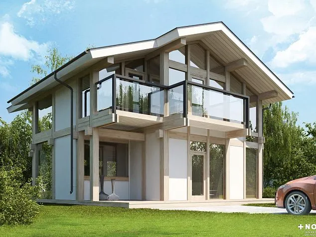 Проект фахверкового дома 5335