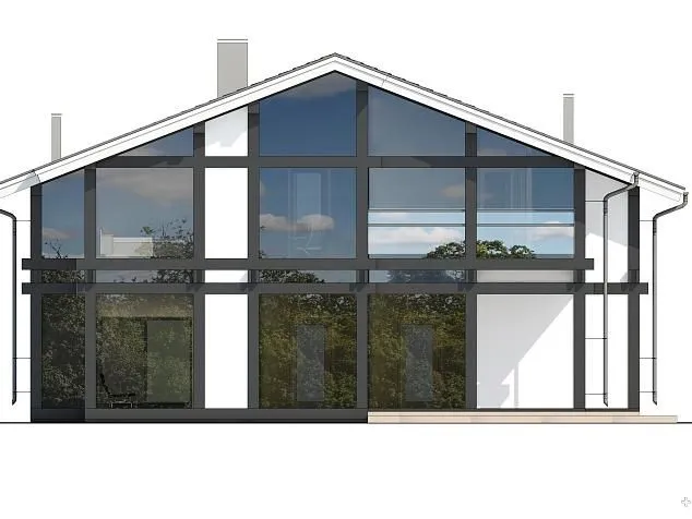 Проект фахверкового дома 3446