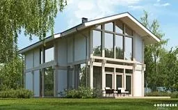 Проект фахверкового дома 5335