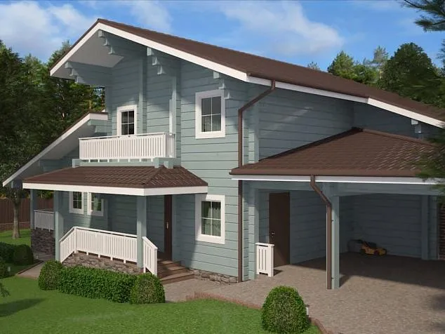 Проект дома из клеенного бруса 01-388