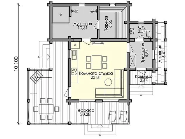 Баня из бруса 4180
