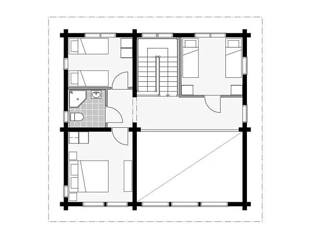 Шамони-Шале 2 этажный бревенчатый дом