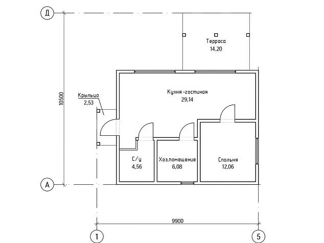 Каркасный дом М78