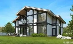 Проект фахверкового дома 3446