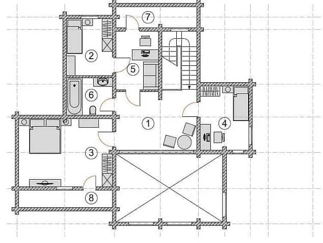 Проект дома из клеенного бруса 01-388