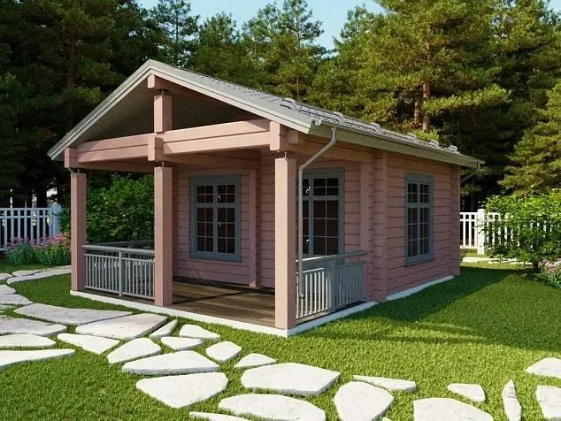 Проект бани из клееного бруса ЛайтХаус 2