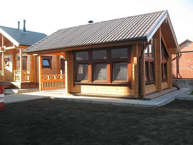 Баня из клеенного бруса, беседка, зона барбекю пос. Широкая Речка