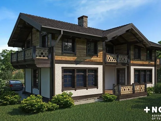 Проект фахверкового дома 80