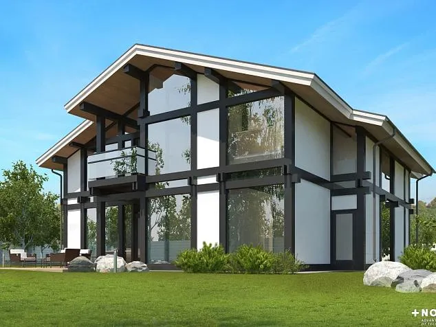 Проект фахверкового дома 3446