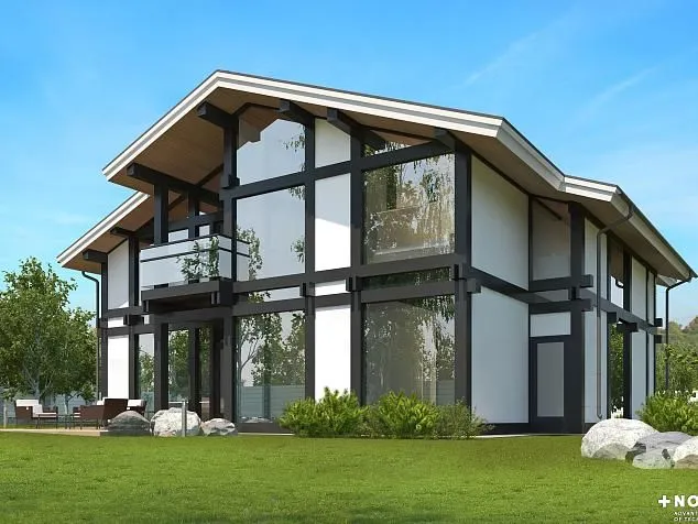 Проект фахверкового дома 3446