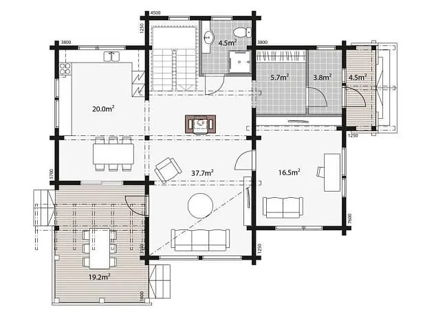 Ривер хаус - бревенчатый дом