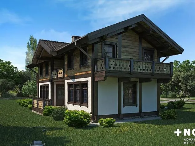 Проект фахверкового дома 80