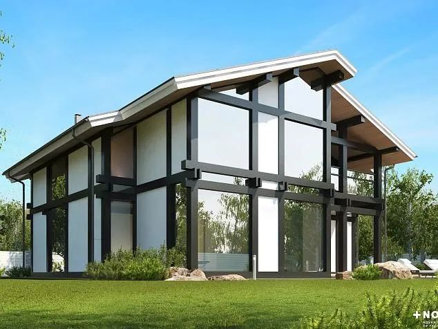 Проект фахверкового дома 3446