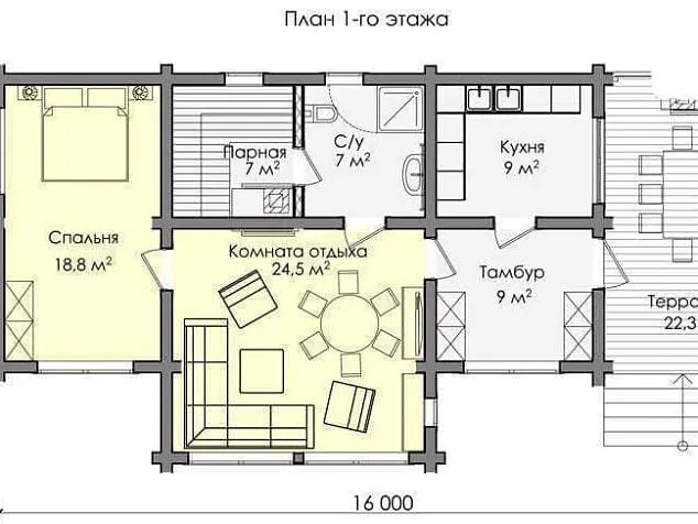 Баня из бруса 4091