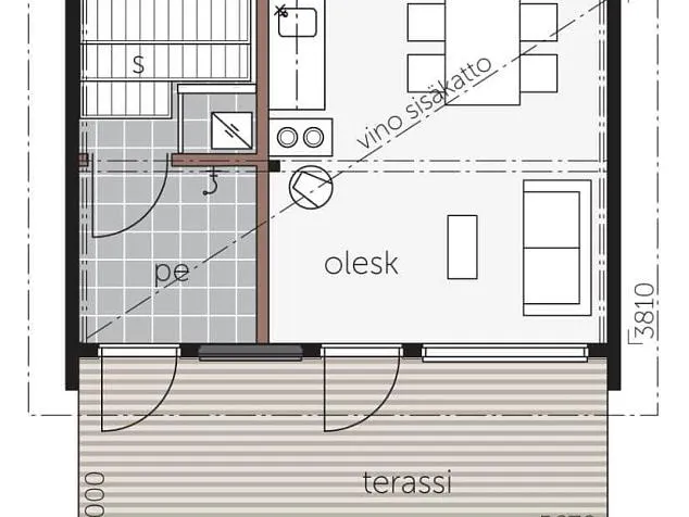 Сауна из бруса 2456
