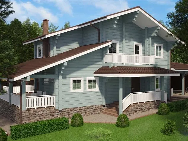 Проект дома из клеенного бруса 01-388