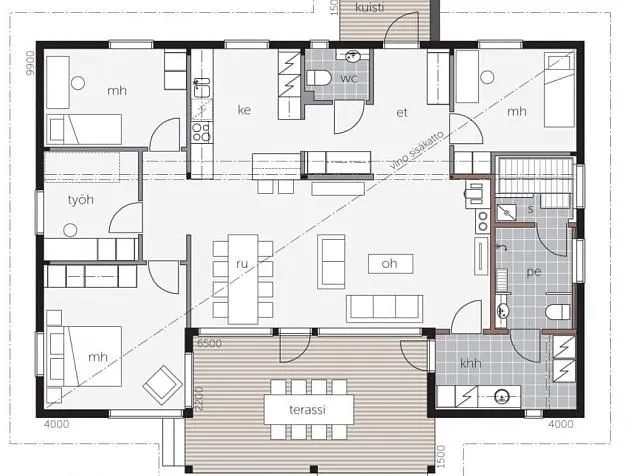 Проект дома из клеенного бруса 358