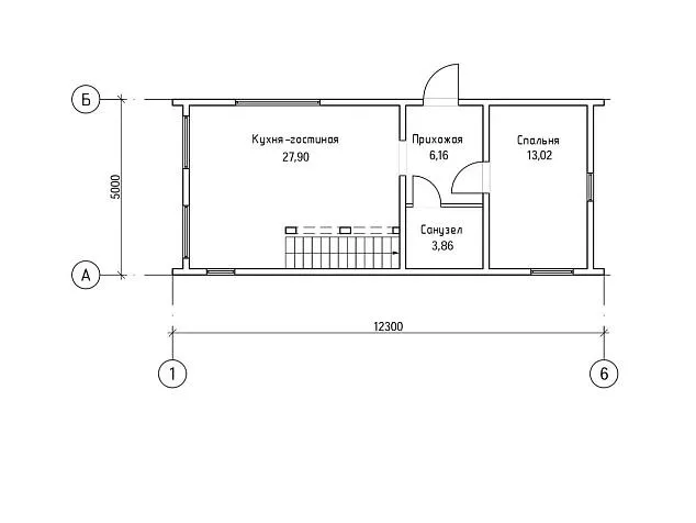 Каркасный дом Б123