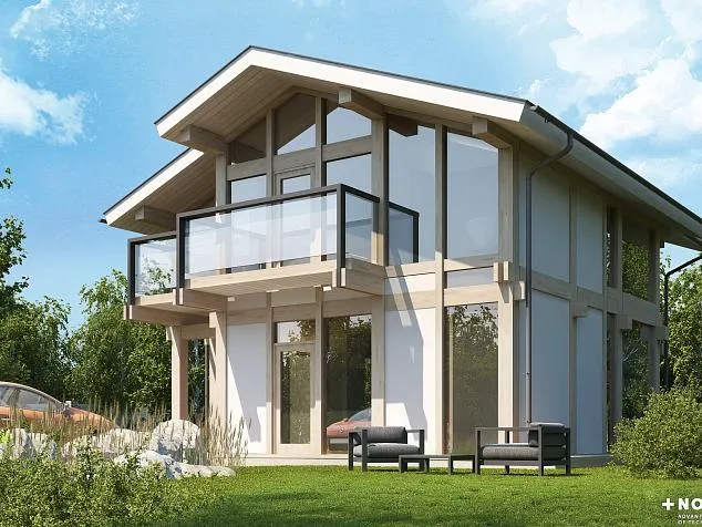 Проект фахверкового дома 5335