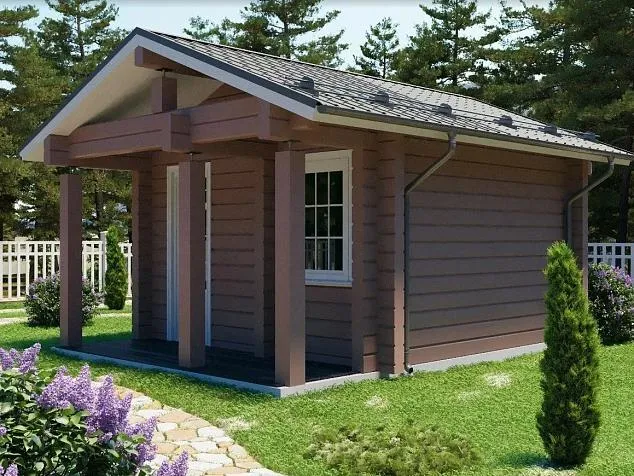 Проект бани из клееного бруса ЛайтХаус 1