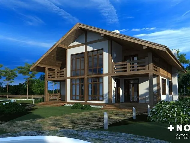 Проект фахверкового дома 5053