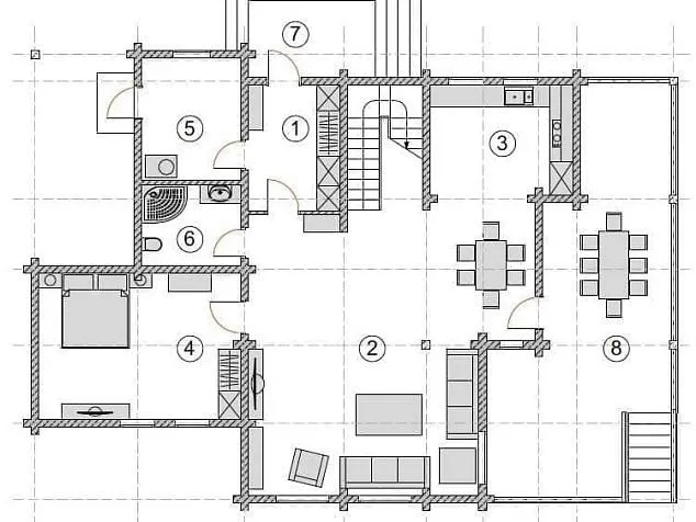 Проект дома из клеенного бруса 01-388