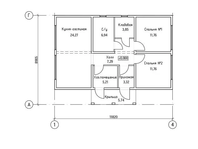 Каркасный дом М199