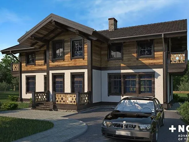 Проект фахверкового дома 80