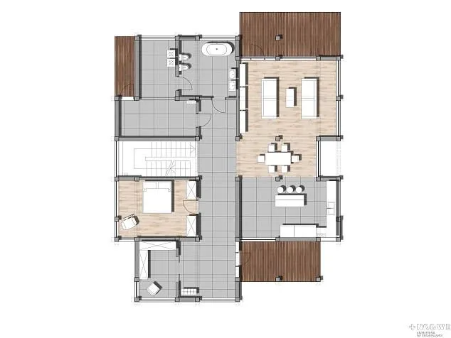 Проект фахверкового дома 3446