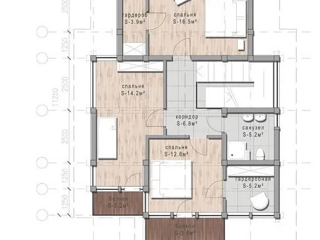 Проект фахверкового дома 5335