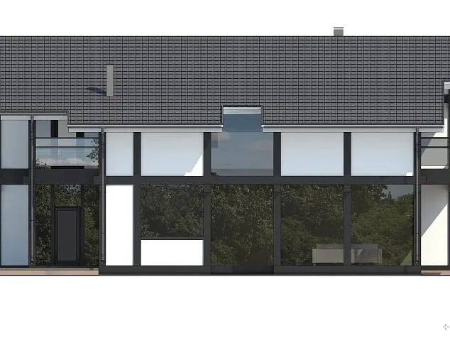 Проект фахверкового дома 3446