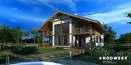 Проект фахверкового дома 5053