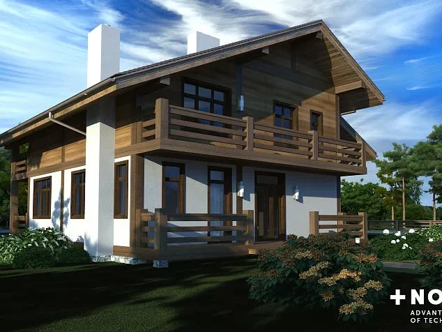 Проект фахверкового дома 5053