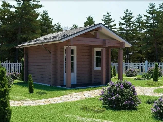 Проект бани из клееного бруса ЛайтХаус 1