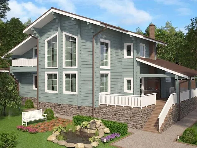 Проект дома из клеенного бруса 01-388