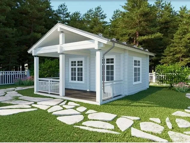 Проект бани из клееного бруса ЛайтХаус 2