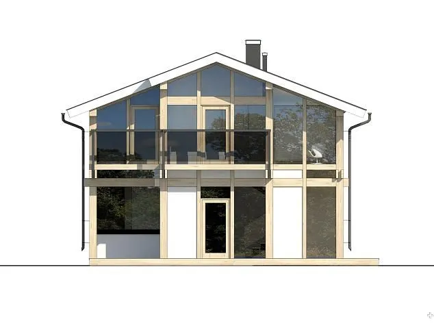 Проект фахверкового дома 5335